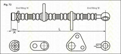 TRISCAN 815040122 -  Тормозной шланг