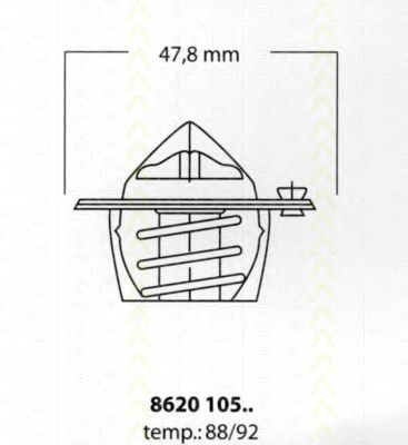 TRISCAN 862010588 -  Термостат, охлаждающая жидкость