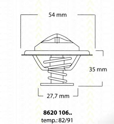 TRISCAN 862010682 -  Термостат, охлаждающая жидкость
