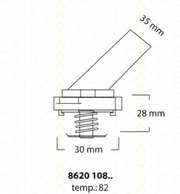 TRISCAN 862010882 -  Термостат, охлаждающая жидкость