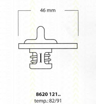 TRISCAN 862012182 -  Термостат, охлаждающая жидкость