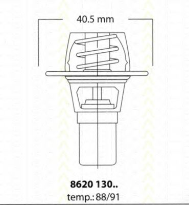 TRISCAN 862013091 -  Термостат, охлаждающая жидкость
