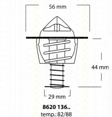 TRISCAN 862013688 -  Термостат, охлаждающая жидкость