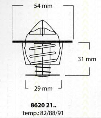 TRISCAN 86202188 -  Термостат, охлаждающая жидкость