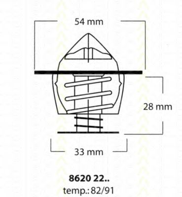 TRISCAN 86202291 -  Термостат, охлаждающая жидкость