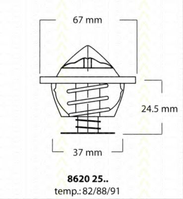 TRISCAN 86202591 -  Термостат, охлаждающая жидкость