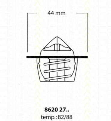 TRISCAN 86202782 -  Термостат, охлаждающая жидкость