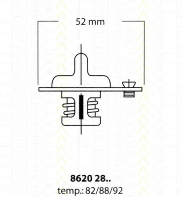 TRISCAN 86202892 -  Термостат, охлаждающая жидкость