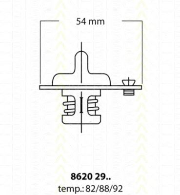 TRISCAN 86202982 -  Термостат, охлаждающая жидкость