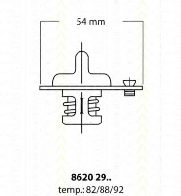 TRISCAN 86202992 -  Термостат, охлаждающая жидкость