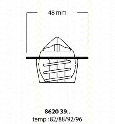 TRISCAN 86203982 -  Термостат, охлаждающая жидкость
