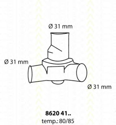 TRISCAN 86204185 -  Термостат, охлаждающая жидкость