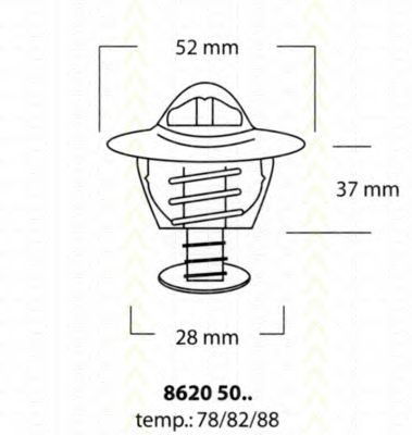 TRISCAN 86205078 -  Термостат, охлаждающая жидкость