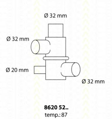 TRISCAN 86205287 -  Термостат, охлаждающая жидкость
