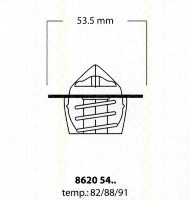 TRISCAN 86205488 -  Термостат, охлаждающая жидкость
