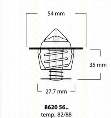 TRISCAN 86205682 -  Термостат, охлаждающая жидкость