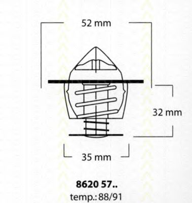 TRISCAN 86205791 -  Термостат, охлаждающая жидкость