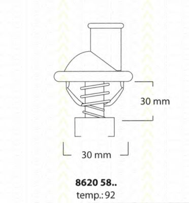 TRISCAN 86205892 -  Термостат, охлаждающая жидкость