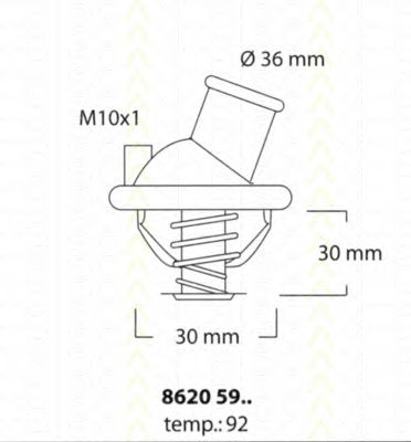 TRISCAN 86205992 -  Термостат, охлаждающая жидкость