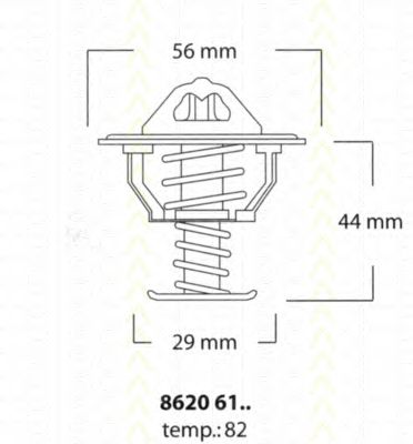 TRISCAN 86206182 -  Термостат, охлаждающая жидкость