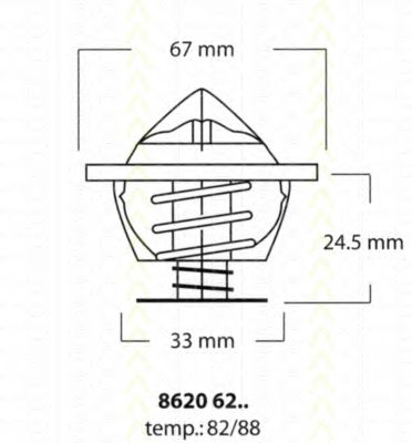TRISCAN 86206282 -  Термостат, охлаждающая жидкость