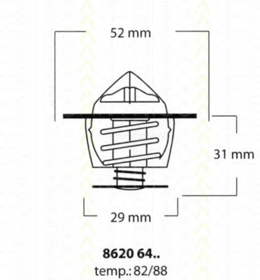 TRISCAN 86206482 -  Термостат, охлаждающая жидкость