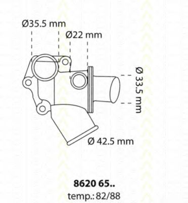 TRISCAN 86206582 -  Термостат, охлаждающая жидкость