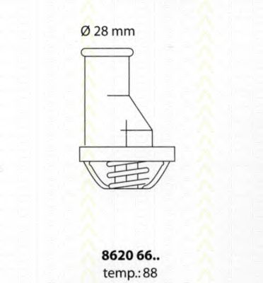 TRISCAN 86206688 -  Термостат, охлаждающая жидкость