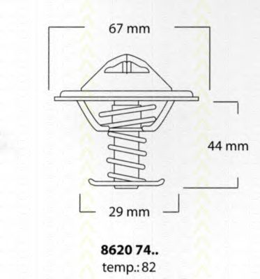 TRISCAN 86207482 -  Термостат, охлаждающая жидкость