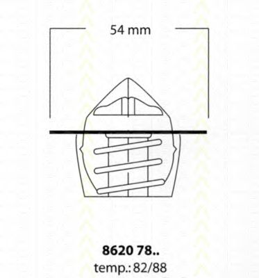 TRISCAN 86207888 -  Термостат, охлаждающая жидкость