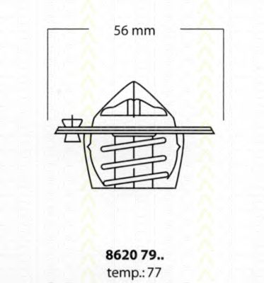 TRISCAN 86207977 -  Термостат, охлаждающая жидкость