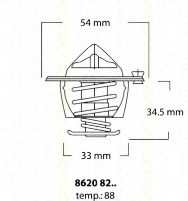 TRISCAN 86208288 -  Термостат, охлаждающая жидкость