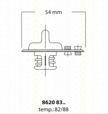 TRISCAN 86208382 -  Термостат, охлаждающая жидкость