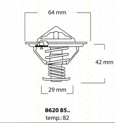 TRISCAN 86208582 -  Термостат, охлаждающая жидкость