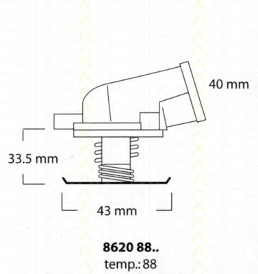 TRISCAN 86208888 -  Термостат, охлаждающая жидкость