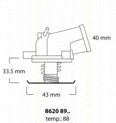 TRISCAN 86208988 -  Термостат, охлаждающая жидкость