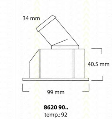TRISCAN 86209092 -  Термостат, охлаждающая жидкость