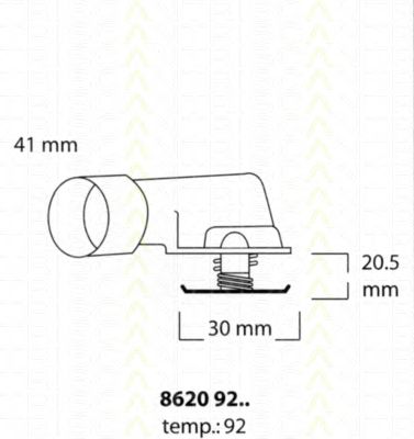 TRISCAN 86209292 -  Термостат, охлаждающая жидкость