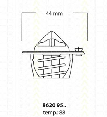 TRISCAN 86209588 -  Термостат, охлаждающая жидкость
