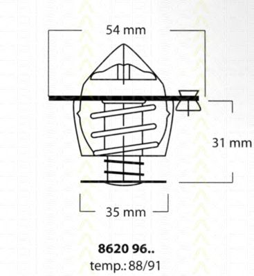 TRISCAN 86209688 -  Термостат, охлаждающая жидкость
