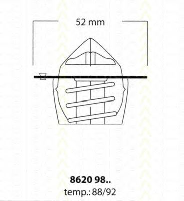 TRISCAN 86209892 -  Термостат, охлаждающая жидкость