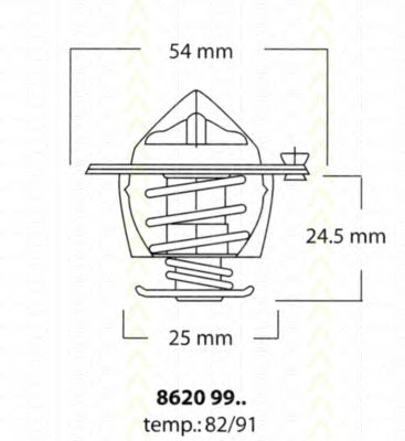TRISCAN 86209982 -  Термостат, охлаждающая жидкость
