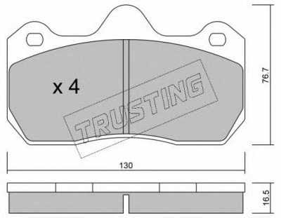 TRUSTING 4070 -  Комплект тормозных колодок, дисковый тормоз