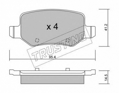 TRUSTING 5810 -  Комплект тормозных колодок, дисковый тормоз