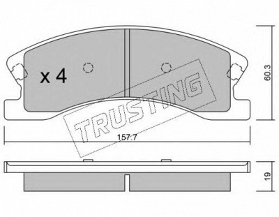 TRUSTING 6420 -  Комплект тормозных колодок, дисковый тормоз