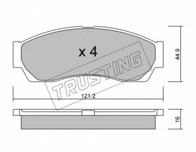 TRUSTING 9130 -  Комплект тормозных колодок, дисковый тормоз