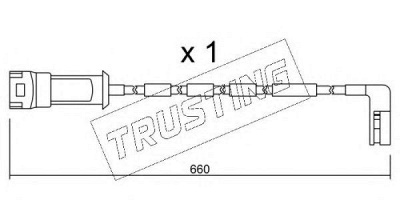 TRUSTING su082 -  Сигнализатор, износ тормозных колодок