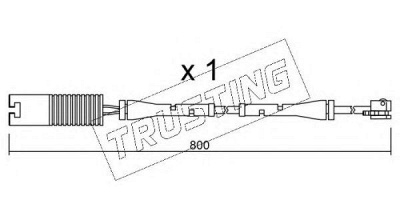 TRUSTING su083 -  Сигнализатор, износ тормозных колодок