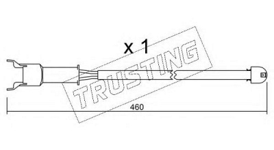TRUSTING su088 -  Сигнализатор, износ тормозных колодок