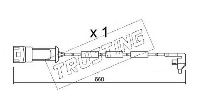TRUSTING su090 -  Сигнализатор, износ тормозных колодок